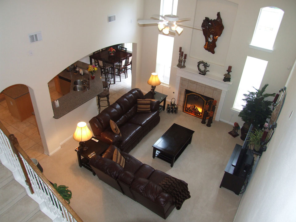 Family Room of home for sale in Oakhurst at Kingwood TX